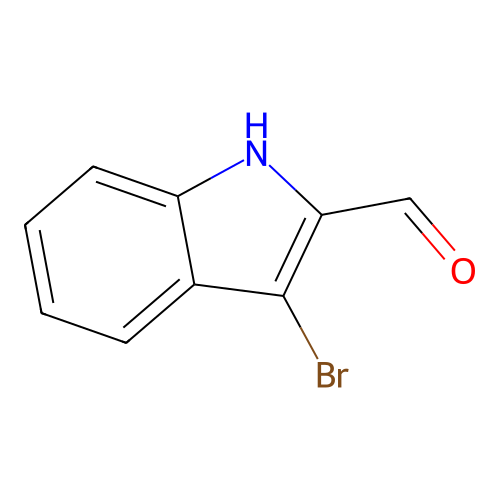 3-溴-1H-吲哚-2-甲醛 structure