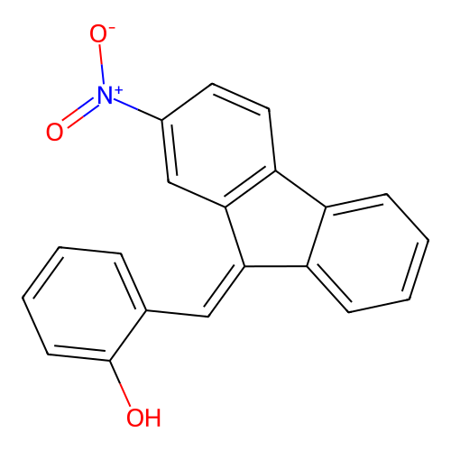 2-[(2-Nitrofluoren-9-ylidene)methyl]phenol structure