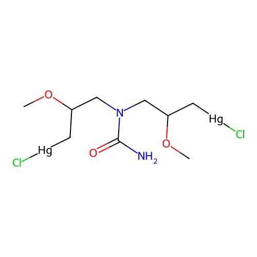 [3-[carbamoyl-[3-(chloromercurio)-2-methoxypropyl]amino]-2-m structure