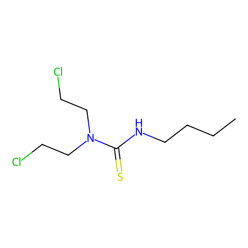 3-Butyl-1,1-bis(2-chloroethyl)thiourea structure