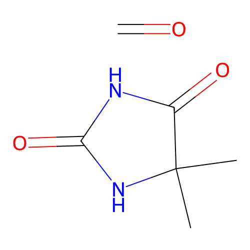 5,5-Dimethylimidazolidine-2,4-dione;formaldehyde structure
