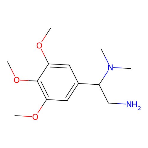 N1,N1-dimethyl-1-(3,4,5-trimethoxyphenyl)ethane-1,2-diamine structure