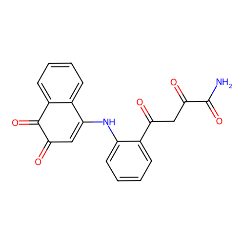 4-(2-((3,4-Dioxo-3,4-dihydro-1-naphthalenyl)amino)phenyl)-2,4-dioxobutanamide structure