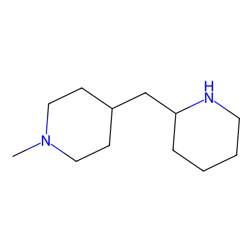1-Methyl-4-[(piperidin-2-yl)methyl]piperidine structure