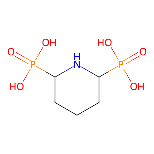 (6-膦酰基-2-哌啶基)膦酸 structure