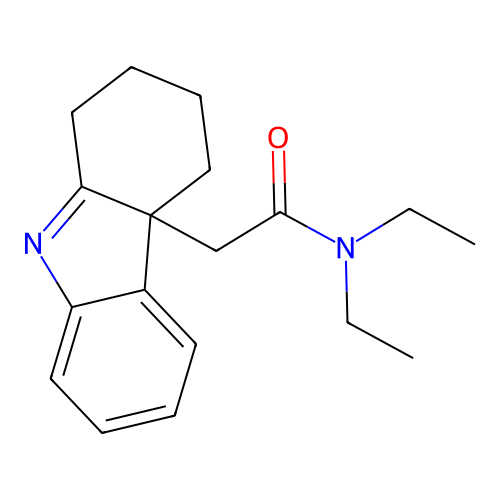 N,N-diethyl-2-(1,2,3,4-tetrahydrocarbazol-4a-yl)acetamide structure
