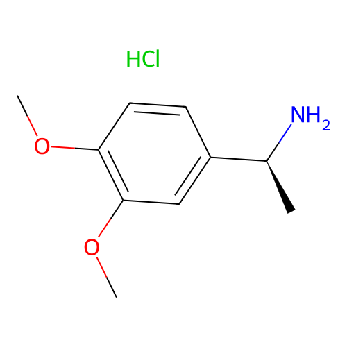 (1S)-1-(3,4-dimethoxyphenyl)ethan-1-amine hydrochloride structure