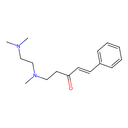 5-[2-(Dimethylamino)ethyl-methylamino]-1-phenylpent-1-en-3-one structure
