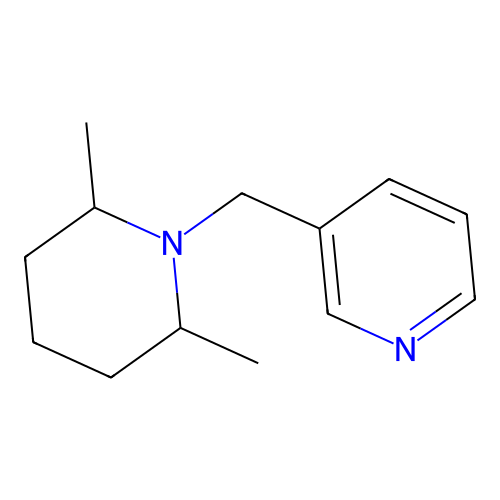 2,6-Dimethyl-1-(3-pyridinylmethyl)piperidine structure