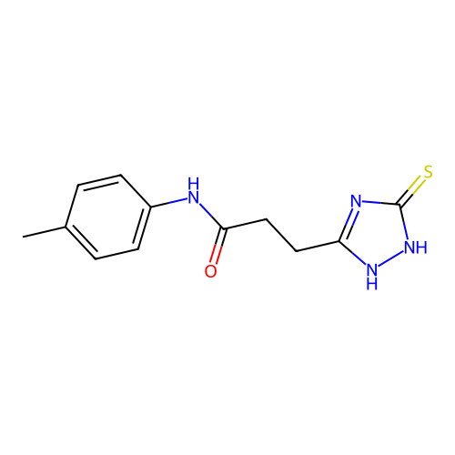 1H-1,2,4-Triazole-3-propanamide, 5-mercapto-N-(4-methylphenyl)- structure