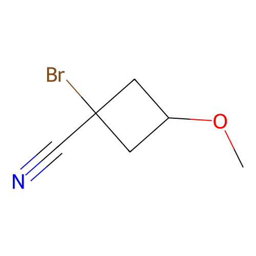 1-溴-3-甲氧基环丁腈 structure