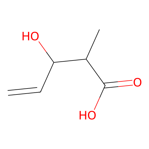 3-Hydroxy-2-methylpent-4-enoic acid structure