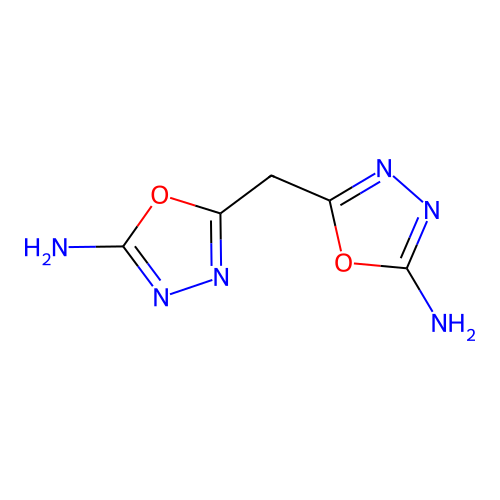 5-[(5-Amino-1,3,4-oxadiazol-2-yl)methyl]-1,3,4-oxadiazol-2-amine structure
