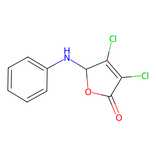 3,4-dichloro-5-(phenylamino)furan-2(5H)-one structure