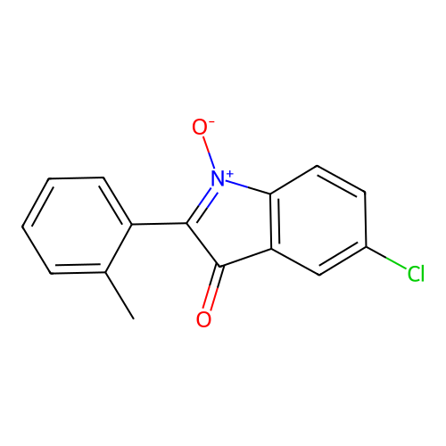 5-Chloro-2-(o-tolyl)-1-oxido-indol-1-ium-3-one structure