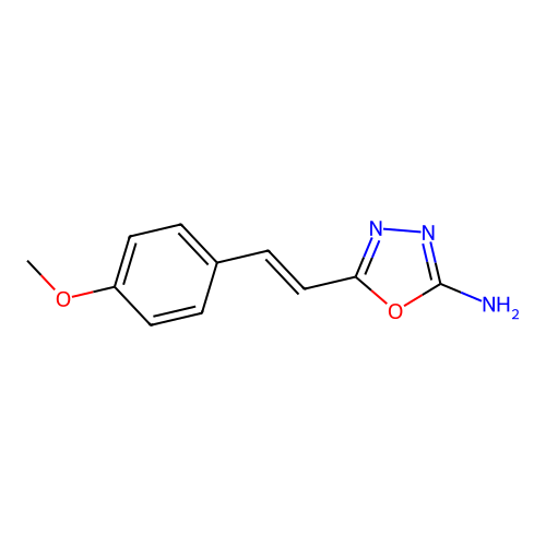5-[2-(4-Methoxyphenyl)ethenyl]-1,3,4-oxadiazol-2-amine structure