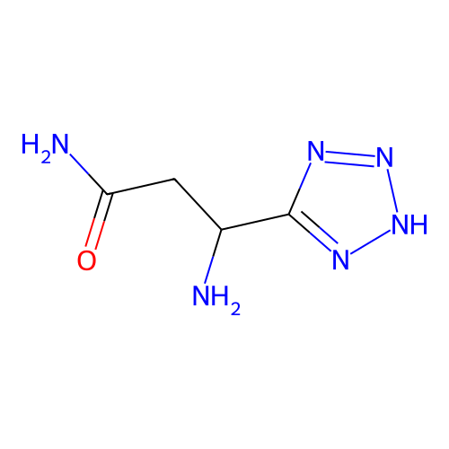 3-amino-3-(2H-tetrazol-5-yl)propanamide structure