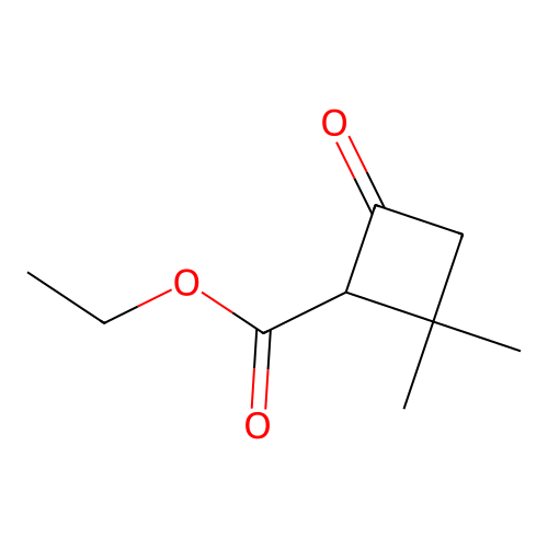 Ethyl 2,2-dimethyl-4-oxocyclobutane-1-carboxylate structure