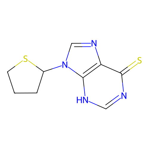 9-(thiolan-2-yl)-3H-purine-6-thione structure
