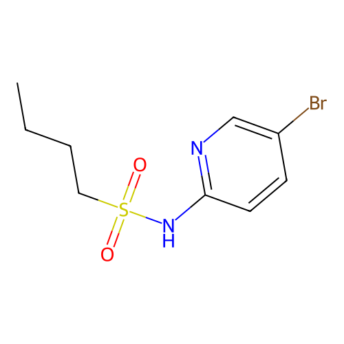 N-(5-bromopyridin-2-yl)butane-1-sulfonamide structure