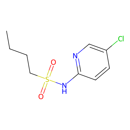 N-(5-chloropyridin-2-yl)butane-1-sulfonamide structure