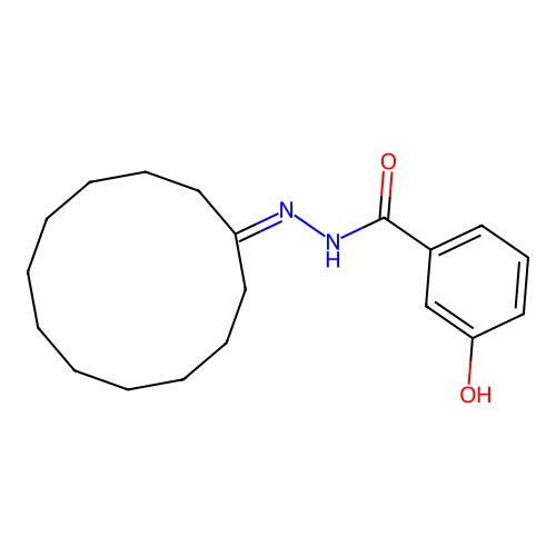 N'-cyclododecylidene-3-hydroxybenzohydrazide structure