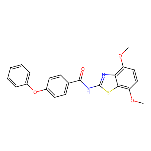 N-(4,7-dimethoxy-1,3-benzothiazol-2-yl)-4-phenoxybenzamide structure