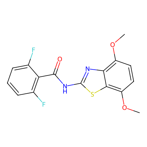 N-(4,7-dimethoxy-1,3-benzothiazol-2-yl)-2,6-difluorobenzamide structure
