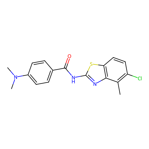 N-(5-chloro-4-methyl-1,3-benzothiazol-2-yl)-4-(dimethylamino)benzamide structure