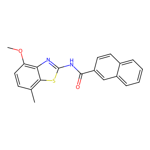 N-(4-methoxy-7-methyl-1,3-benzothiazol-2-yl)naphthalene-2-carboxamide structure