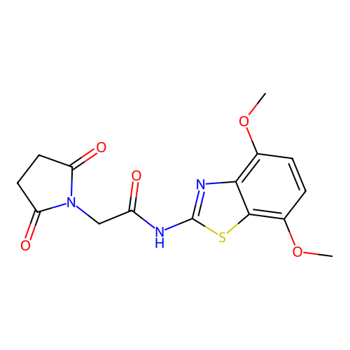 N-(4,7-dimethoxy-1,3-benzothiazol-2-yl)-2-(2,5-dioxopyrrolidin-1-yl)acetamide structure