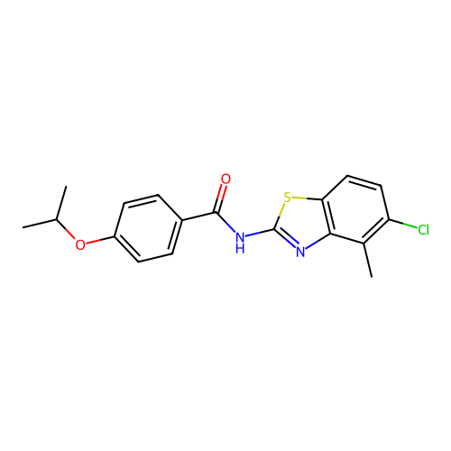 N-(5-chloro-4-methylbenzo[d]thiazol-2-yl)-4-isopropoxybenzamide structure
