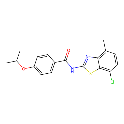 N-(7-chloro-4-methylbenzo[d]thiazol-2-yl)-4-isopropoxybenzamide structure