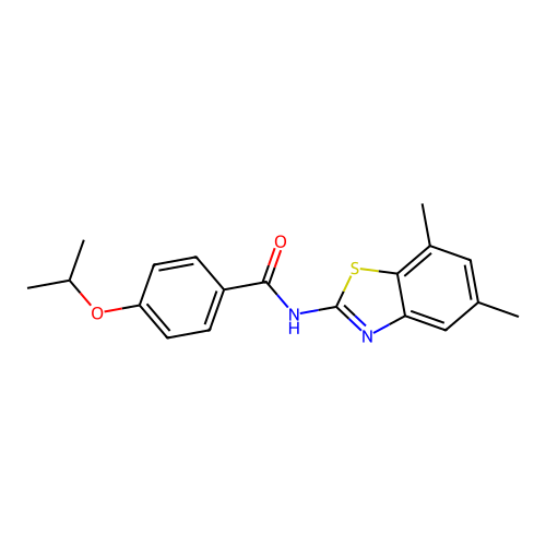 N-(5,7-dimethylbenzo[d]thiazol-2-yl)-4-isopropoxybenzamide structure