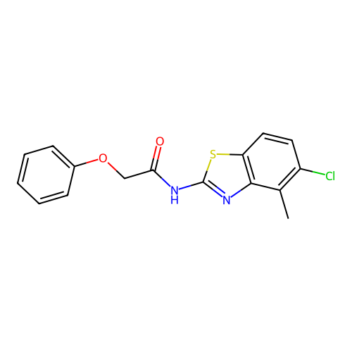 N-(5-chloro-4-methyl-1,3-benzothiazol-2-yl)-2-phenoxyacetamide structure
