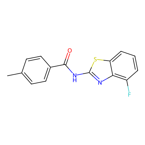 N-(4-fluoro-1,3-benzothiazol-2-yl)-4-methylbenzamide structure
