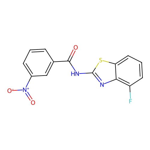 N-(4-fluoro-1,3-benzothiazol-2-yl)-3-nitrobenzamide structure
