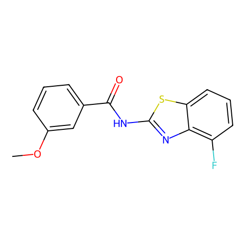 N-(4-fluoro-1,3-benzothiazol-2-yl)-3-methoxybenzamide structure