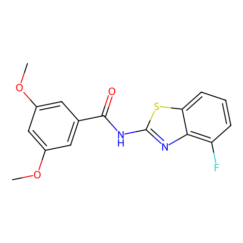 N-(4-fluoro-1,3-benzothiazol-2-yl)-3,5-dimethoxybenzamide structure