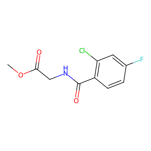 Methyl 2-[(2-chloro-4-fluorobenzoyl)amino]acetate structure