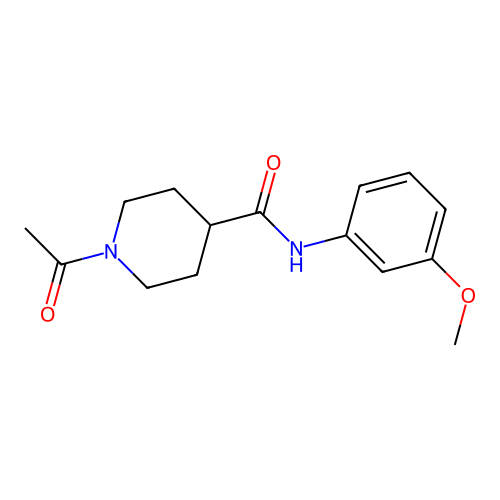 1-acetyl-N-(3-methoxyphenyl)piperidine-4-carboxamide structure