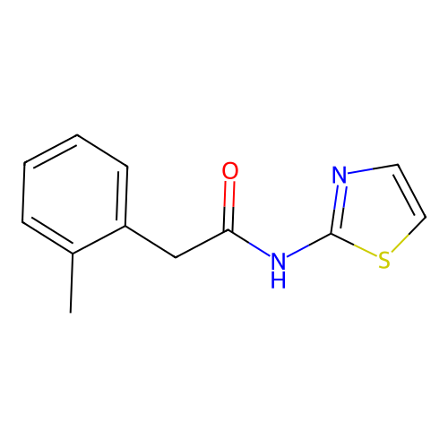 2-(2-methylphenyl)-N-(1,3-thiazol-2-yl)acetamide structure