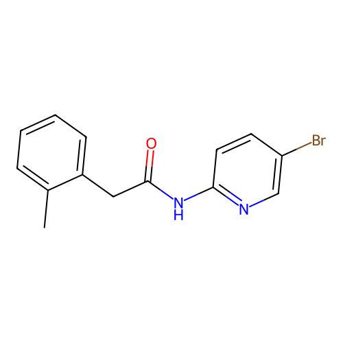 N-(5-bromopyridin-2-yl)-2-(2-methylphenyl)acetamide structure