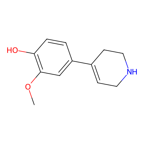 2-Methoxy-4-(1,2,3,6-tetrahydropyridin-4-yl)phenol structure