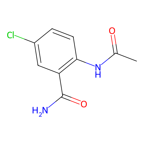 2-乙酰氨基-5-氯苯甲酰胺 structure