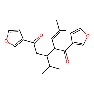 1,5-Di(furan-3-yl)-2-(2-methylprop-1-en-1-yl)-3-(propan-2-yl)pentane-1,5-dione structure
