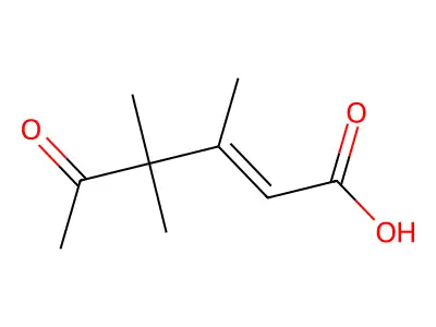 3,4,4-三甲基-5-氧代己-2-烯酸 structure