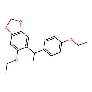1,3-Benzodioxole, 5-ethoxy-6-(1-(4-ethoxyphenyl)ethyl)- structure