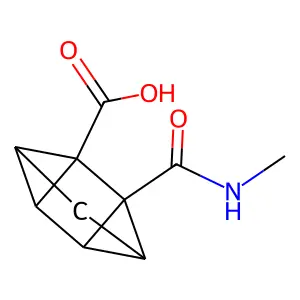 5-((Methylamino)carbonyl)tetracyclo(3.2.0(2,7).0(4,6))heptane-1-carboxylic acid structure