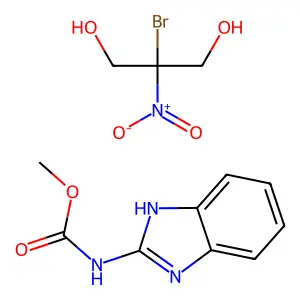 methyl 1H-benzimidazol-2-ylcarbamate-2-bromo-2-nitropropane-1,3-diol (1:1) structure